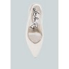 Ararki Luxurious Satin Pearl Slingback Sandals Women - 4 of 4