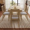 Modern 7-Piece Rubber Wood Extendable Dining Table Set with Upholstered Chairs, Expandable Kitchen Table for Dining Room-Maison Boucle - 2 of 4