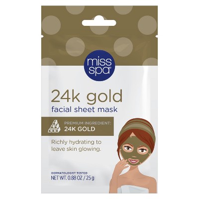 Miss Spa 24k Gold Facial Sheet Mask - 1ct/0.88oz