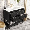 Wooakway 36"L Black Bathroom Vanity with Ceramic Sink and 4 Drawers - 4 of 4