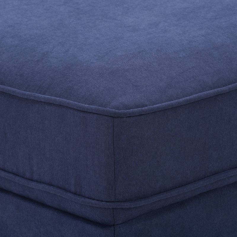 Mulberry Fabric Upholstered Modern Ottoman - CorLiving, 4 of 7
