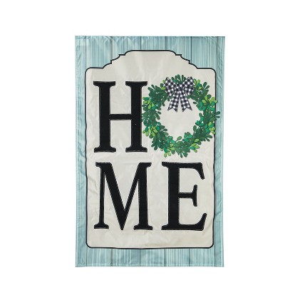 Farmhouse Home Wreath House Applique Flag