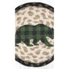 Earth Rugs Green Plaid Bear Round 7" Coaster – Cabin, Lodge & Woodland Style - 3 of 3