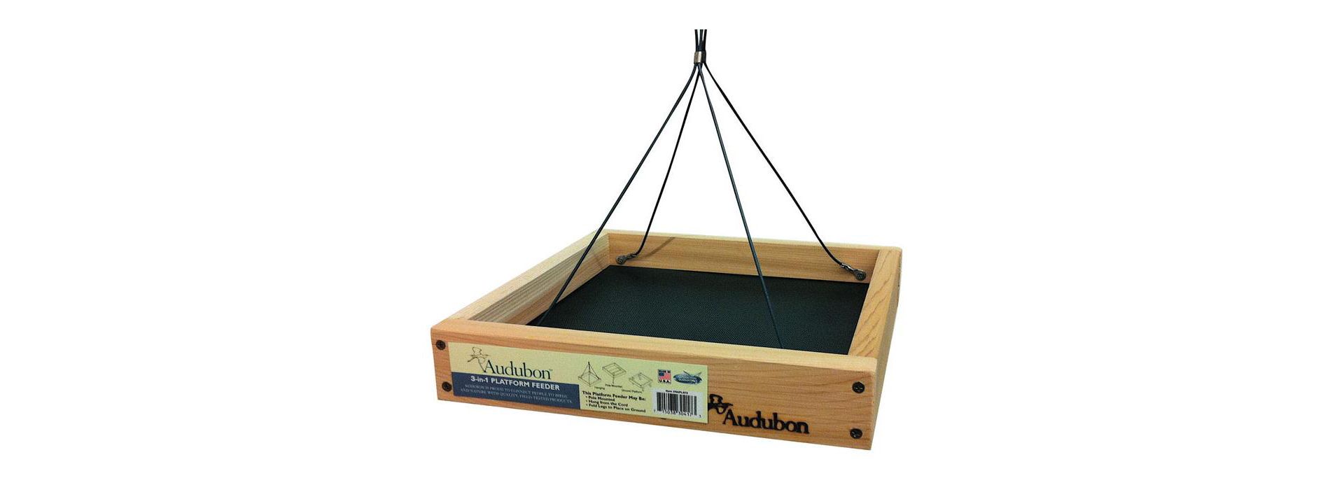 Woodlink Audubon Wild Bird 3 lb Cedar/Screen Platform Bird Feeder 1 ports