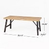 PAGED Patio Dining Set Wood Outdoor Table and Chairs All Weather Use for Outdoor, Garden, Poolside, Yard - 2 of 4