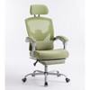 DOMETOUR Retractable Footrest Ergonomic Swivel Office Chair with Lumbar Support Pillow and Padded Armrests - 4 of 4