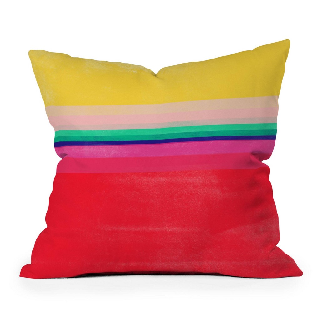 Photos - Pillow 26" x 26" Garima Dhawan Stripe Outdoor Throw  - Deny Designs: Multicolor, Sensory Friendly, Polyester