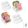 iDesign 3-Section Divided Packet Organizer - Set of 4 - White - 2 of 4