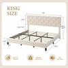 Twin Bed Frame, Twin Size Upholstered Bed Frame, Twin Size Heavy-Duty Platform Bed Frame - 2 of 4