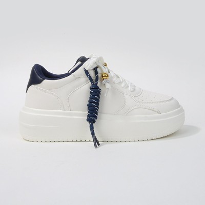 Женские кроссовки BERNESS Women's Larra Platform Lace Up Sneakers with Rope Accent White 8 — фото 7