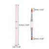Unique Bargains Double Ended Nail Art Brush Lace Brush Gel Polish Nail Art Design Pen Paint Tools for Home DIY Manicure Pink - 4 of 4