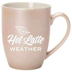 Elanze Designs Hot Latte Weather Precious Pearl 10 ounce New Bone China Coffee Cup Mug - 1 of 4
