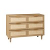 LIVAREEmlen 6 Drawers Rattan Console Table, Bedroom,Living Room - 2 of 4