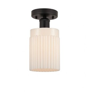 Hadley - 1 Light Semi-Flush Mount In Art Deco Style-9.75 Inches Tall and 4.5 Inches Wide - 1 of 1
