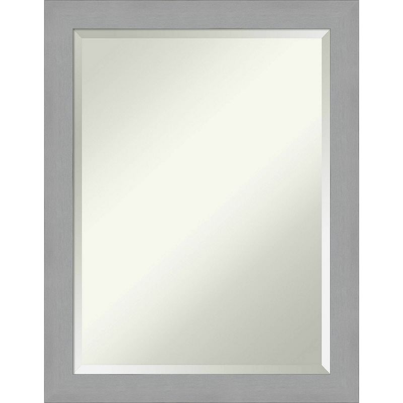 22&#34; x 28&#34; Brushed Nickel Framed Wall Mirror Silver - Amanti Art, 1 of 9