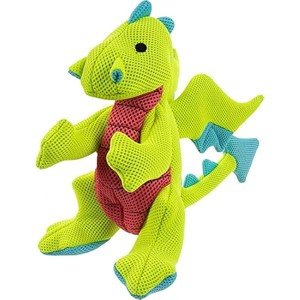 goDog Mesh Dragons Squeaky Plush Dog Toy, Double Chew Guard Technology - Green, Large - 1 of 1