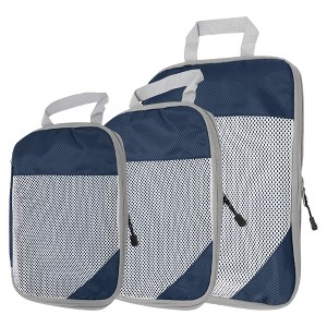 Unique Bargains Luggage Organizer Travel Bags for Travel Blue 1 Set - 1 of 4