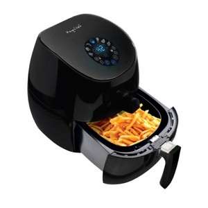 MegaChef 3.5 Quart Airfryer And Multicooker With 7 Pre-programmed Settings, Black - 1 of 4