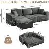 108”Modular Sectional Sofa, Sectional Modern Sleeper Sofa Couches with L-Shape Chaise, Cloud Sectional Couch with Deep Seat, Upholstered Couches - 2 of 4