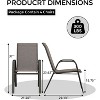 Outdoor Stackable Dining Chairs Set of 4, High-Back Patio Stacking Chairs, Patio Chairs with Textilene Fabric & Metal Frame for Lawn Backyard - 4 of 4
