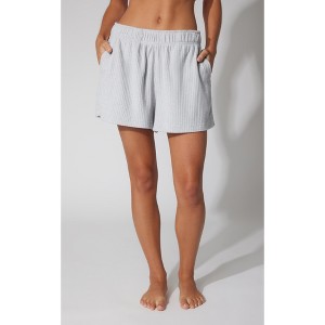 Yogalicious Womens Ribbed Wide Leg Lounge Short - 1 of 3