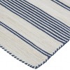 HomeRoots 2' X 3' Blue And Ivory Striped Dhurrie Hand Woven Stain Resistant Area Rug - 4 of 4