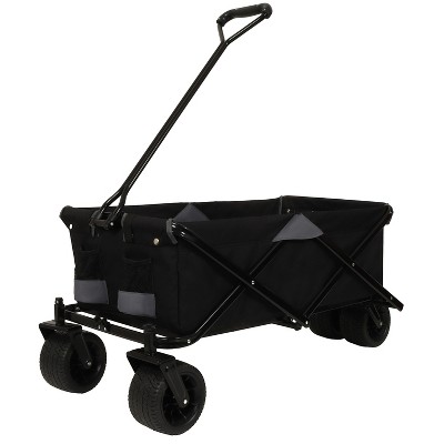 Vynxaria 360¡ã Rotating Heavy-Duty Folding Wagon - Versatile All-Terrain Cart for Outdoor Fun