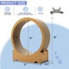 FURNIinspire Pet Tower Cat Exercise Wheel, Wooden Cat Treadmill Lock, Silent Caster, Cat Running Wheel for Indoor Kittens, Brown, 34"*14.4"*38" - 2 of 4