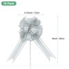 Unique Bargains Plastic Flower Ribbon Glossy Appearance Durable Gift Wrap Bows 10 Count - 3 of 4