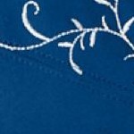 ocean teal floral embroidery