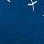 ocean teal floral embroidery