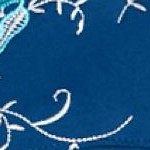 ocean teal floral embroidery