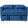 NicBex 3-in-1 Convertible Sleeper Sofa Bed with Adjustable Backrest,Pull-Out Couch Bed with Pockets,Velvet Loveseat Sofa for Living Room - 2 of 4
