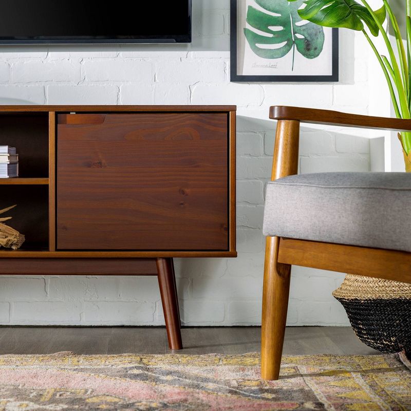 Solid Wood Mid-Century Modern TV Stand for TVs up to 65" - Saracina Home, 6 of 25