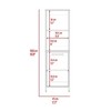 Okak Modern Sideboard Cabinet Freestanding Kitchen Pantry with 2 Doors and 5-tier Storage Shelve - 4 of 4