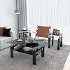 Dolonm Modern Square Tempered Glass Coffee Table with Metal Legs for Living Room, 150lbs Capacity - 4 of 4
