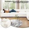 Stylish Chenille 2 Seater Sofa with 2 Ottoman Storages Cylindrical Backrest and Armrests, Modern Loveseat Hidden Storage Space-Tanpinhause - 3 of 4