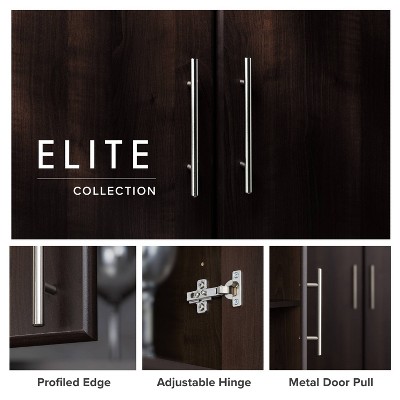 Espresso Freestanding Storage Cabinet with Adjustable Shelving