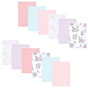 Luvable Friends Hudson Baby Flannel Burp Cloths 12pk Set - 1 of 2