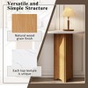 YOOCOZZ  Narrow Console Table with Oval Marble Top - 3 of 4