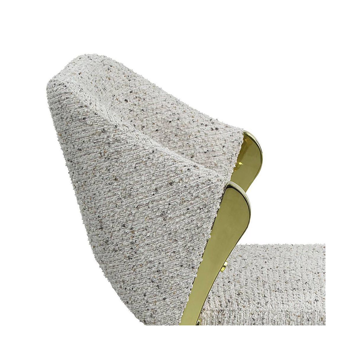 Acme Furniture Galdesa Dining Chair Teddy Faux Shearling/Gold Finish - thumbnail 5
