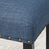 Ridstar 2 Piece Dining Chairs, Armless Chair with Nailhead Trim For Dining Room-Blue - 3 of 4
