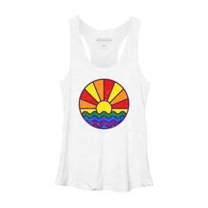 Design By Humans Summer LGBTQIA+ Pride Sunset Ocean By krobilad Racerback Tank Top - 1 of 2