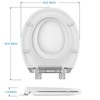 Toilet Seat, Quiet and Soft-Close, Safe PP Material, with Accessories, Easy to Install and Remove, Universal Design, Suitable for Standard Toilets - 2 of 4