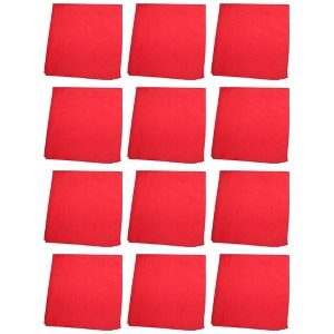 12 Pack Cotton Bandanas in Plain Colors for Crafts, Costumes, Workwear - 1 of 4