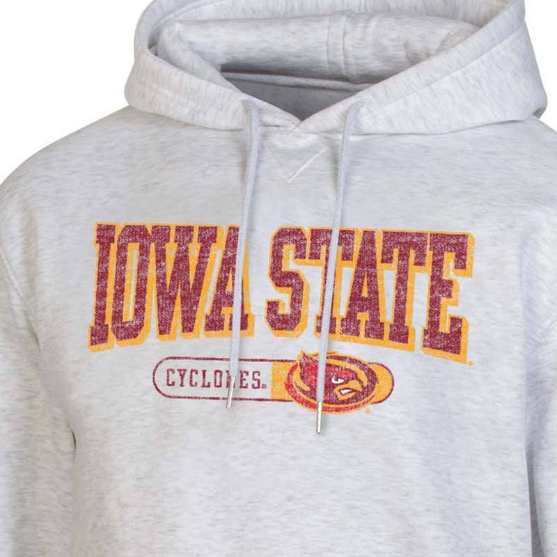 NCAA Iowa State Cyclones Gray Fleece Hooded Sweatshirt, 3 of 4