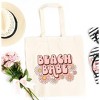 City Creek Prints Retro Beach Babe Flowers Canvas Tote Bag - 2 of 2