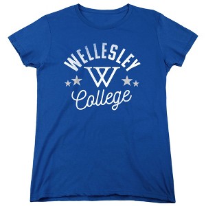 Women's Wellesley College Blue T-Shirt - 1 of 4