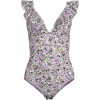 Lands' End Women's Pique Ruffle One Piece Swimsuit - 3 of 4