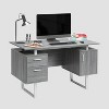 Modern Design Computer Desk With Storage Sand Stone - Techni Mobili : Target